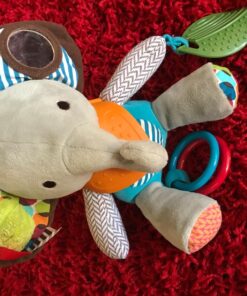Skip Hop Bandana Buddies Baby Activity and Teething Toy with Multi-Sensory Rattle and Textures, Elephant 39 81KbkOPmVYL