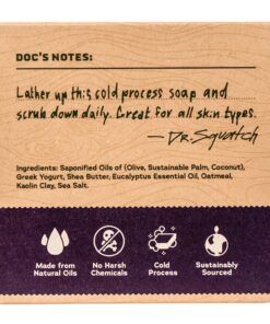 Dr. Squatch All Natural Bar Soap for Men with Medium Grit, Eucalyptus 18 81KclIOuFJS