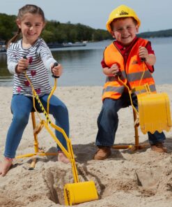 The Big Dig Sandbox Digger Excavator Crane with 360 Degree Rotation with Base Great for Sand, Dirt and Snow, Steel Outdoor Play Toy, Yellow 32 81Kf9htrsUL
