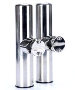 Amarine Made Boat 4pcs Fishing Rod Holder, Stainless Rail Mount Clamp on Rod Holder, Adjustable Fishing Pole Holder for Rails 7/8" to 1" 26 81KhpM56qAL