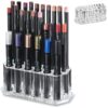 byAlegory Acrylic Eye Liner / Lip Liner Organizer & Beauty Makeup Holder | 26 Space Makeup Pencil Organization Container Storage - Clear 6 81KiXW1kLCL