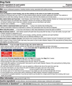 Habitrol Nicotine Transdermal System Stop Smoking Aid, Step 1 (21 mg), 14 Count (Pack of 1) 14 Count (Pack of 1) 7 81Kj3t77sHL 1