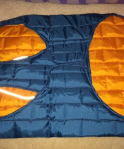 Kurgo Loft Dog Jacket, Reversible Dog Coat, Wear with Harness or Sweater, Water Resistant, Reflective, Winter Coat For Large Dogs (Coastal Blue, XL) Extra Large Coastal Blue/Orange 66 81KjxKChoeL