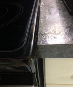 Stove Counter Gap Cover - Flexible Easy Clean Heat Resistant Wide & Long Gap Cap Fillers, Seals Spills Between Appliances, Furniture, Stovetop, Oven, Washer & Dryer, Set of 2 (Black, 21 Inches) 21'', Black 49 81KkB1NO6HL