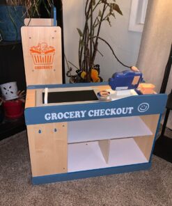 Amazon Basics Grocery Store Checkout Counter, Kids Supermarket Pretend Play Store, Gift for Age 3Y+ 33 81KkdMno9L