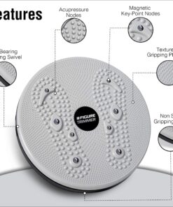 Figure Trimmer Core Ab Twister Board for Exercise 12 inch Waist Twisting Disc with 8 Mangets Reflexology for Slimming and Strengthening Abdominal & Stomach Exercise Equipment Grey 22 81KlPjn1t9L