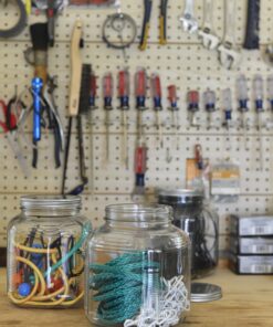 Anchor Hocking 1-Gallon Cracker Jar with Lid, Brushed Aluminum, Set of 4 1 Gallon Cracker Jar 15 81Kpxd1HF2L