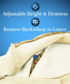 Seat Of Your Soul Crescent Meditation Cushion –10 Colors Half-Moon Yoga Pillow; Organic Cotton Zafu Cover & Zipper Liner to Adjust USA Buckwheat Hulls; Floor Pouf for Sitting Kids, Men or Women Natural 19 81Kq82ZpKdL