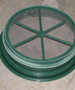 SE 13 1/4 Inch Stackable Classifier Gold Prospecting Pan Set - Includes 1/2" 1/4" 1/8" 1/12" and 1/20" Stainless Steel Mesh Sifting Pans, Green, 5 Pack 5 Pieces 32 81KrXfXXAfL