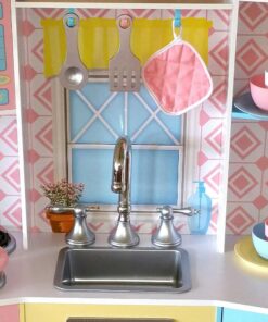 KidKraft 27-Piece Pastel Cookware Set, Plastic Dishes and Utensils for Play Kitchens, Gift for Ages 18 mo+ 36 81KtgnuTmnL