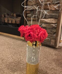 Royal Imports Diamond Sparkling Rhinestone Bling Wrap Ribbon Bulk DIY Roll - Event Decorations, Wedding Cake, Bridal/Baby Shower, Birthday, Arts & Crafts, Party Decorations - 30 Ft - 1 Roll - Silver 1 Roll (24-Rows) 62 81KuOUTsRyL