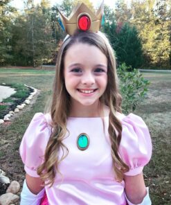 Disguise Women's Nintendo Super Mario Bros.Princess Peach Adult Costume Accessory Kit One Size Gold/Red/Green/White 28 81KwkxjW51L