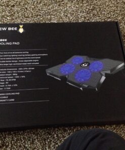 Tree New Bee High Performance Gaming Laptop Cooling Pad for 15.6-17-Inch Laptops with (4 Fans) Four 120mm Fans at 1200 RPM, Black (TNB-K0025) K25 with 4 Fans 72 81KxkzFqe3L