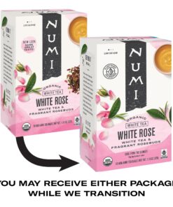 Numi Organic Tea White Rose, 16 Tea Bags (Pack of 6), Velvety White Tea & Fragrant Rosebuds, Low Caffeine 13 81KxlgOshwL