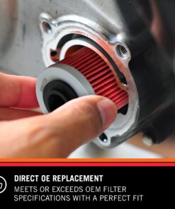 K&N Motorcycle Oil Filter: High Performance, Premium, Designed to be used with Synthetic or Conventional Oils: Fits Select Polaris Side-by-Side and ATV Models, KN-198 BLACK 13 81L 8 a25S 1