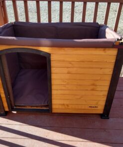 PRECISION PET PRODUCTS Extreme Outback Log Cabin Dog House, Large, Natural Wood (7027013) Walnut/Dark Brown Extreme Outdoor Log Cabin 35 81L0krnLmuL