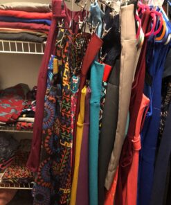 Richards Homewares Black 8 Clips Slack Rack 4 Tier Trouser/Skirt Chrome & Black Vinyl Hanger (3-Pack), (SYNCHKG124206) 3 Pack 13 81L10639jmL