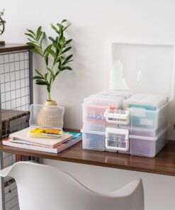 IRIS Extra Large 4" x 6" Photo and Embellishment Craft Keeper, 2 Pack, Clear 29 81L1FaEqrmL