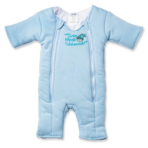 Baby Merlin's Magic Sleepsuit - 100% Cotton Baby Transition Swaddle - Baby Sleep Suit - Blue - 3-6 Months