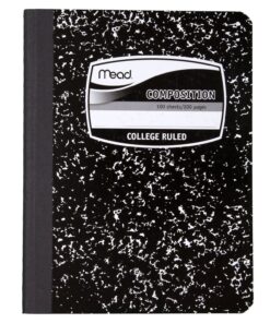 Mead Composition Books/Notebooks, College Ruled Paper, 100 Sheets, 5 Pack (72930) Durable Pack of 5 6 81L1t5lvwUL