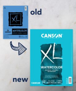 Canson XL Watercolor Pads, 9 In. x 12 In., Pad Of 30 (100510941) (98773) 9x12 Fold Over 26 81L1wGfX3WL