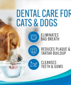 EBPP Advanced Pet Dental Care Water Additive - Premium Cat & Dog Dental Care and Dog Breath Freshener - No Brush Formula Tartar & Plaque Remover for Dogs Teeth 25 81L22qkqvyL