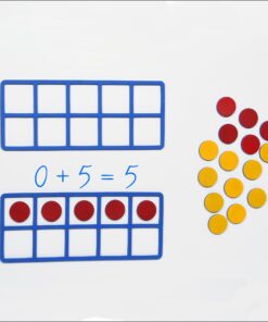 LEARNING ADVANTAGE Giant Magnetic Foam Ten Frames - In Home Learning Manipulative for Early Math - 2 Frames with 20 Disks - Teach Number Concepts, Addition and Subtraction 24 81L2QrboBNL