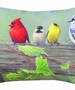 Manual Climaweave Indoor/Outdoor Decorative Throw Pillow, 18 X 13-Inch, Birds on a Line II 18 x 13 in