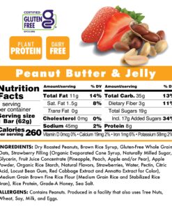 Bonk Breaker Real Food Energy Bar Gluten-Free, 8g Protein, Peanut Butter and Jelly Flavor, 62g Bar (12 Pack) Peanut Butter & Jelly 11 81L2x9OcHeL