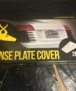 OxGord Two Pack Tinted Auto License Cover for Car, SUV, Truck Van 2 Covers Protects License Plate Novelty Cover Front Rear Shield Smoke UV Protection 28 81L3wuPpzaL 1