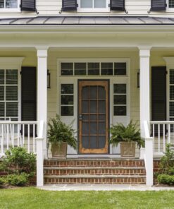 Prime-Line 3809BZ3068-I-WF Woodguard Steel Security Door – Traditional Screen Door Style with the Strength of a Steel Security Door – Steel and Wood Construction, Non-Handed, Bronze (Single Pack) 22 81L46e 5NSL