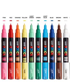 12 Posca Paint Markers, 1M Markers with Extra Fine Tips, Posca Marker Set of Acrylic Paint Pens | for Art Supplies, Fabric Paint, Markers for Art 12 Colors 20 81L47lVWmL