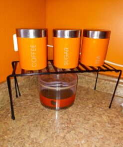 Honey-Can-Do KCH-04370 Adjustable Coated Steel Wire Shelf, 5.9 by 14.8-26 by 6-Inch,Black 10 81L5BZ20s5L