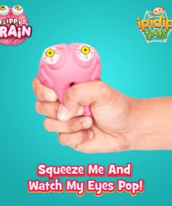 Flippy Brain Squishy Eye Popping Squeeze Fidget - Stress Relief Ball - Anxiety Reducer Sensory Play - Gag for Boys and Girls - Suitable for Autism, ADHD 18 81L60XnIfRL