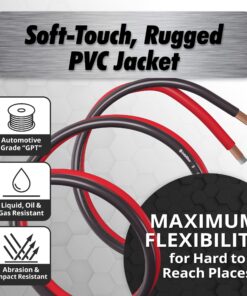 InstallGear 8 Gauge Wire (50ft) Copper Clad Aluminum CAA - Primary Automotive Wire, Car Amplifier Power & Ground Cable, Battery Cable, Car Audio Speaker Stereo, RV Trailer Wiring Welding Cable 8ga 50ft - Red/Black 19 81L61RjMUzL