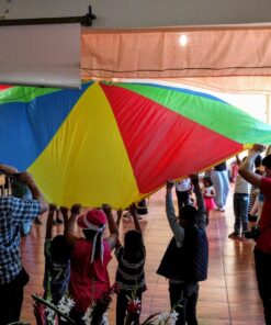 Sonyabecca Parachute, Play Parachute 10ft 12ft 16ft with 12 Handles 20ft 24ft with 16 Handles for Kids Cooperation Group Play 24 81L6EC85UiL
