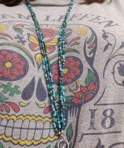 ID AVENUE Lanyards for Women 19" Handmade Beaded Lanyard Id Holder Fashionable Breakaway Lanyard Necklace for Office Workers Doctors Nurses Teachers Students Jewelry lanyards for Id Badges (Seaglass) Seaglass 15 81L7hADqjWL