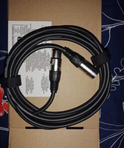 Amazon Basics XLR Microphone Cable for Speaker or PA System, All Copper Conductors, 6MM PVC Jacket, 10 Foot, Black 1-Pack 10 Feet 42 81L91Wgt0BL