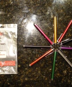 Sty-HD 9 pcs Rainbow of Colors Capacitive Stylus/Styli Touch Screen Cellphone Tablet Pen for iPhone 4 4s 3 3Gs iPod Touch iPad 2 Motorola Xoom, Samsung Galaxy, BlackBerry Playbook AMM0101US, Barnes and Noble Nook Color, Droid Bionic Fashionista 49 81L9VD0sN5L