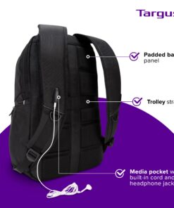 Targus Legend IQ Laptop Backpack Bag for Business Fits 16-Inch Laptop Professional Travel Backpack for Men and Women Carry on Backpack Bookbag Backpack Travel Backpack for Women Black(TSB705US) Legend Iq Backpack 15 81LAFCGWKlL