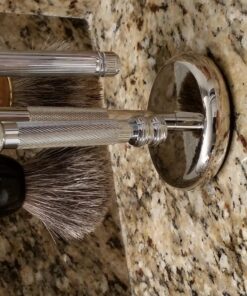 Parker Safety Razor, 99R Chrome Long Handle Heavyweight Butterfly Open Double Edge Safety Razor for Men, 5 Parker Premium Platinum Double Edge Razor Blades Included 53 81LAvCW1UUL