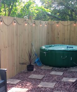 Lemontec Commercial Grade Outdoor String Lights with 15 Hanging Sockets - 48 Ft Black Weatherproof Cord Weatherproof Strand for Patio Garden Porch Backyard Party Deck Yard – S14 Black 40 81LBLRCtDzL