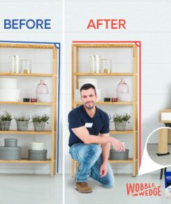 Wobble Wedges Rigid Plastic Shims, 75 Pack - MADE IN USA - Multi-Purpose Shim Wedges for Home Improvement & Work - Plastic Wedge, Table Shims, Toilet Shims, Furniture Levelers, & Leveling Feet - Black 16 81LEedxBE0L