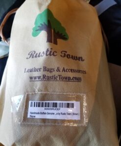 RUSTIC TOWN Buffalo Leather Toiletry Bag : Vintage Travel Shaving & Dopp Kit : for Toiletries, Cosmetics & More : Spacious Interior & Waterproof Lining : Compact, Fits Easily in Luggage Brown 41 81LEi0aJ4gL 1