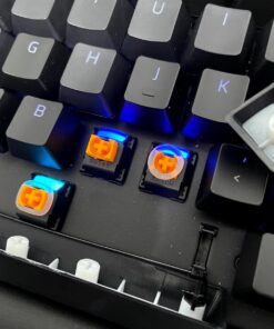 Razer BlackWidow Elite Mechanical Gaming Keyboard: Orange Mechanical Switches - Tactile & Silent - Chroma RGB Lighting - Magnetic Wrist Rest - Dedicated Media Keys & Dial - USB Passthrough 27 81LEmWgJ9kL
