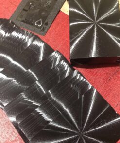 EMFK 54pcs/Pack Fashion Gold Foil Poker Novelty Collection Waterproof PVC Plastic Color:Black 25 81LFUrJobL