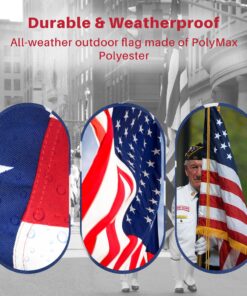 Made in USA Flags Co. - Heavy-Duty Commercial Grade American Flag with PolyMax Polyester, Sewn Stripes, Embroidered Stars & Solid Brass Grommets - Fade-Resistant, All-Weather Flag (4’x6’) 4 by 6 foot 22 81LGLZo6mCL 4