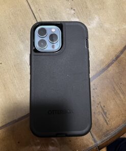 OtterBox iPhone 13 Pro Max & iPhone 12 Pro Max Defender Series Case - BLACK, Rugged & Durable, with Port Protection, Includes Holster Clip Kickstand 38 81LGtKaELtL