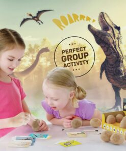 Dig a Dozen Dino Egg Dig Kit for Kids - Dinosaur Toys Gift 3-12 Year Old - 12 Eggs & Surprise Dinosaurs - Science STEM Activities - Educational Boy Toy Party Gifts for Boys & Girls Ages 3-5 4-7 5-7+ 40 81LHFotkYvL