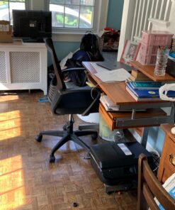 Ergonomic Office Chair Cheap Desk Chair Mesh Computer Chair with Lumbar Support Arms Modern Cute Swivel Rolling Task Mid Back Executive Chair for Women Men Adults Girls,Black Black 65 81LIR1TmeL